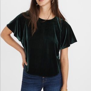Madewell Velvet Butterfly Top NWT
